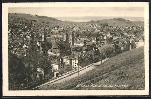 AK St. Gallen, Totalansicht mit Bodensee