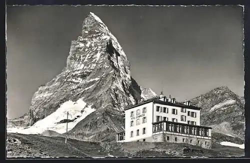 AK Zermatt, Hotel Schwarzsee u. Matterhorn