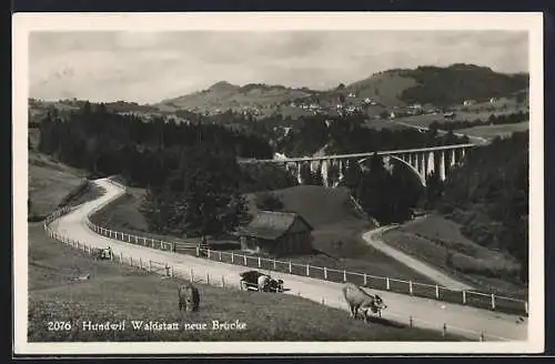 AK Hundwil-Waldstatt, Blick zur neuen Brücke