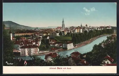 AK Bern, Altstadt mit Aare