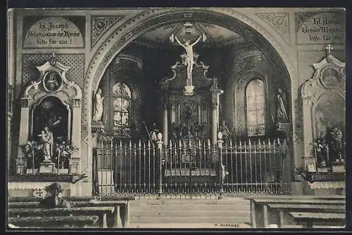 AK St. Peter, Inneres der Wallfahrtskirche Maria Hilf auf dem Lindenberg