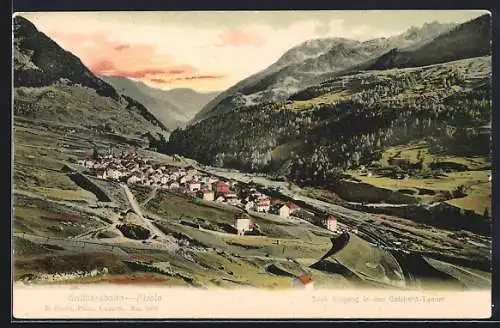 AK Airolo, Gotthardbahn-Südl. Eingang in den Gotthard-Tunnel