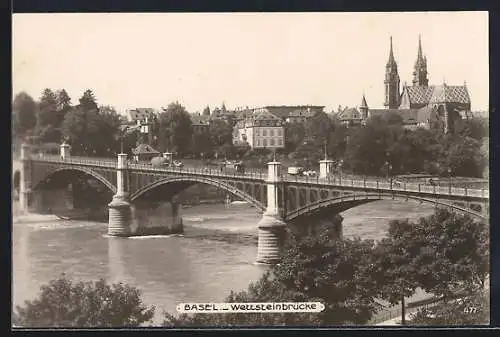 AK Basel, Wettsteinbrücke