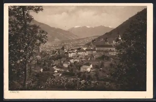 AK Chur, Totalansicht von einen Berg aus