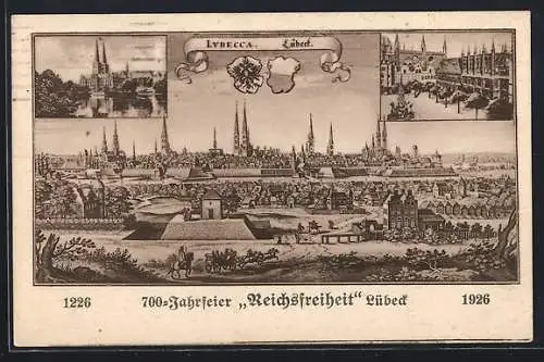 AK Lübeck, 700-Jahrfeier Reichsfreiheit 1226-1926