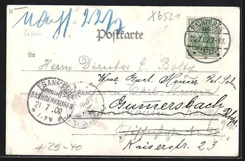 AK Hainichen / Sa., Berthelsdorferstrasse mit leuchtenden Fenstern