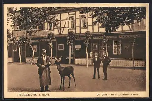 AK Treseburg i. Harz, Die Lotte v. Hotel Weisser Hirsch