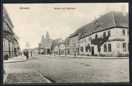 AK Allstedt, Markt mit Rathaus