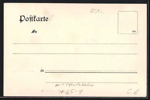 AK Ingolstadt, Bahnhof mit Pferdebahn auf dem Bahnhofplatz