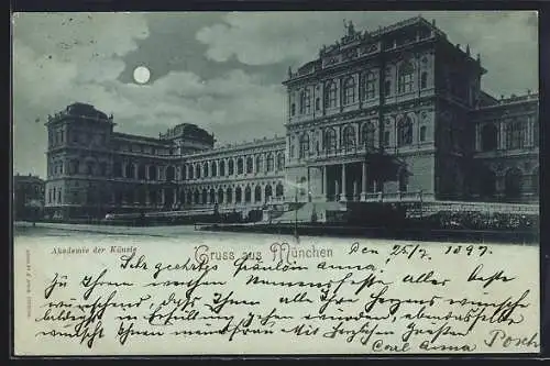 Mondschein-AK München, Akademie der Künste