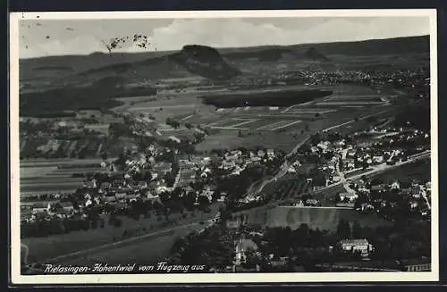 AK Rielasingen-Hohentwiel, Gesamtansicht vom Flugzeug aus