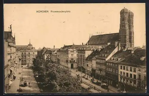 AK München, Blick auf den Promenadenplatz