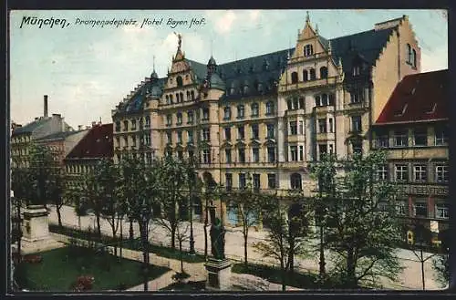 AK München, Promenadeplatz, Hotel Bayer. Hof