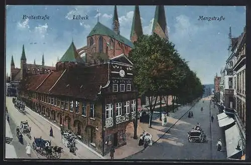 AK Lübeck, Breitestrasse und Mengstrasse