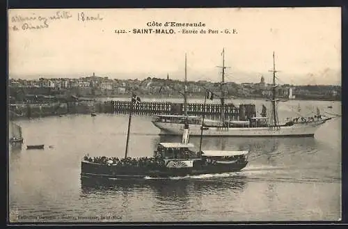 AK Saint-Malo, Entrèe du Port, Hafen