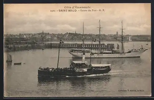 AK Saint-Malo, Entrèe du Port, Hafen