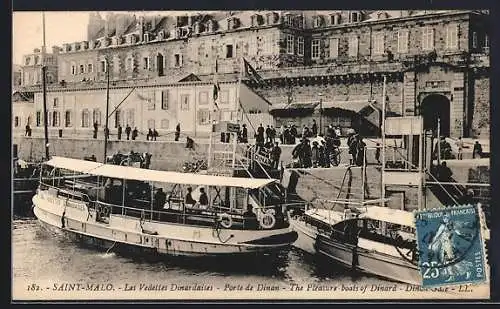 AK Saint-Malo, Les Vedettes Dinardaises, Porte de Dinan, Hafen