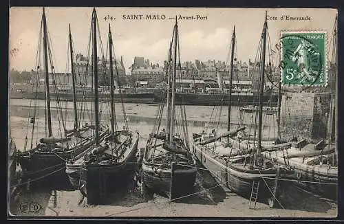 AK Saint-Malo, Avant Port, Hafen