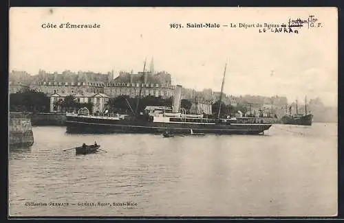 AK Saint-Malo, Le Dèpart du Bateau de Jersey, Hafen