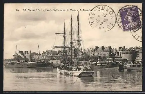 AK Saint-Malo, Trois-Mats dans le Port-L`Avant-Port, Hafen