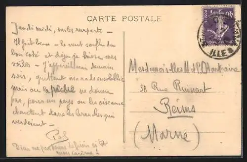 AK Saint-Malo, Le Bassin-Derniers prèparatifs avant le dèparts, Hafen