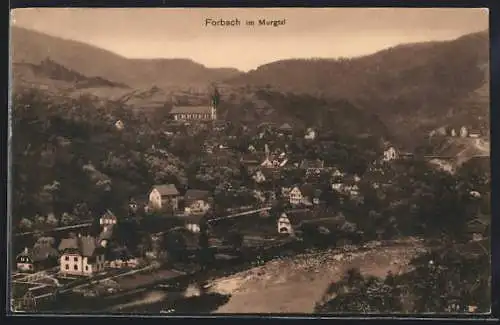 AK Forbach im Murgtal, Panorama mit Kirche