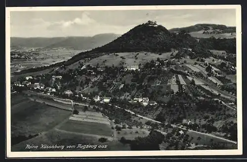 AK Küssaburg, Ruine Küssaburg, Fliegeraufnahme