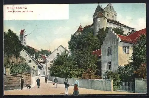 AK Meersburg, Altes Schloss und Kirche