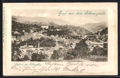 AK Forbach im Murgtal, Teilansicht mit Kirche