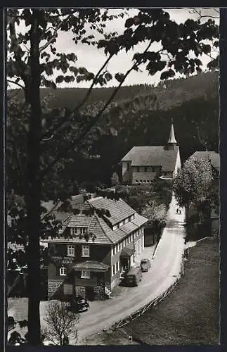 AK Hundsbach / Schwarzwald, Gasthaus und Pension zur schönen Aussicht