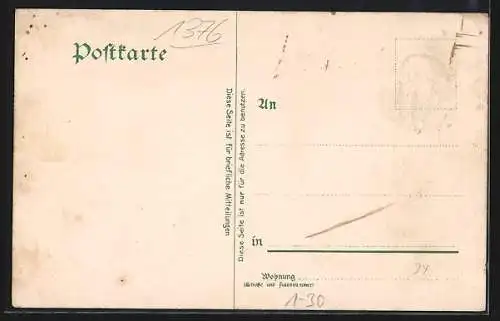 Präge-AK Turnvater Jahn`s Konterfei, die Germania