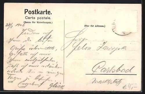 AK München, Karlsplatz aus der Vogelschau mit Strassenbahnen