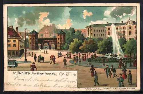 Lithographie München, Sendlingerthorplatz