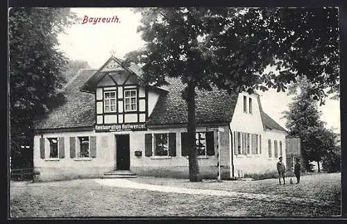 AK Bayreuth, Gasthaus Restauration Rollwenzel, Frontansicht