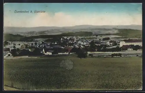 AK Cunnersdorf /Glashütte, Gesamtansicht von einem Feld aus