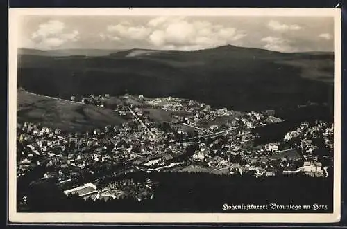 AK Braunlage im Harz, Gesamtansicht vom Flugzeug aus