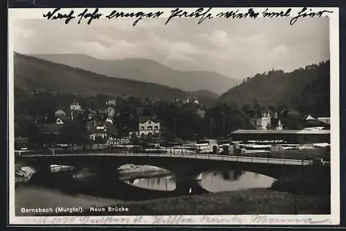 AK Gernsbach, Neue Brücke im Murgtal