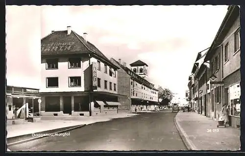 AK Gaggenau /Murgtal, Strassenpartie mit Geschäftshaus Barth