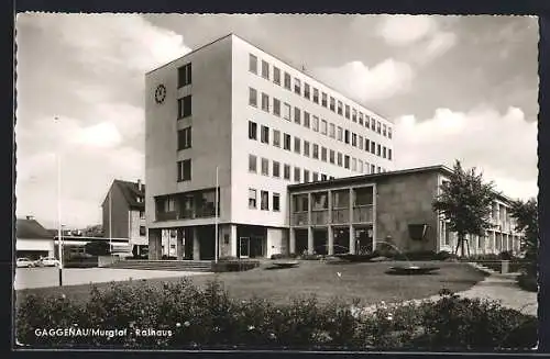 AK Gaggenau /Murgtal, Rathaus mit Anlagen