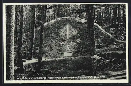 AK Luisenburg /Fichtelgebirge, Gedenkstein der Deutschen Turnerschaft 1914-1918