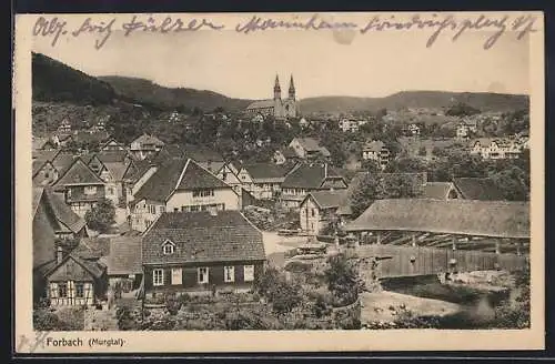 AK Forbach /Murgtal, Teilansicht mit Gasthaus