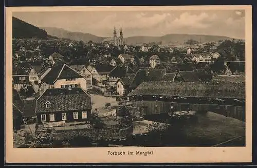 AK Forbach im Murgtal, Teilansicht mit Gasthaus