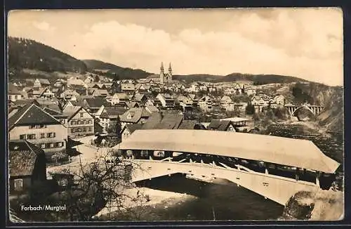 AK Forbach /Murgtal, Teilansicht mit Brücke