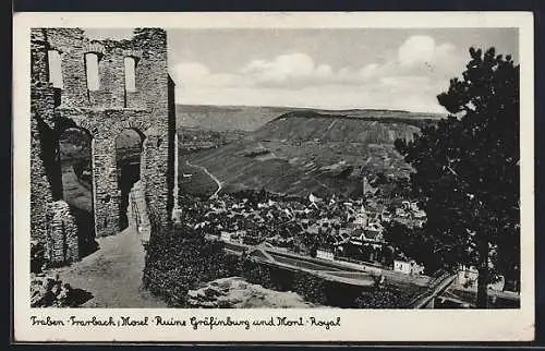 AK Traben-Trarbach /Mosel, Ruine Gräfinburg und Mont-Royal