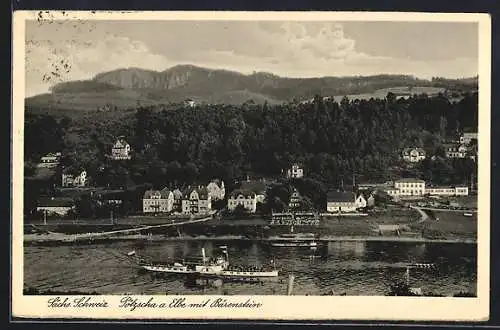 AK Pötzscha, Elbenpartie mit Bärenstein