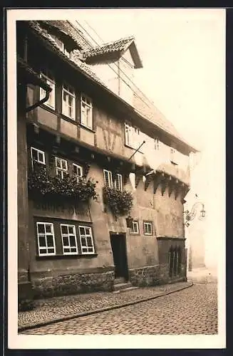 AK Eisenach, Lutherhaus mit Strassenpartie