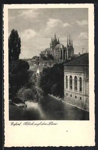 AK Erfurt, Blick auf den Dom