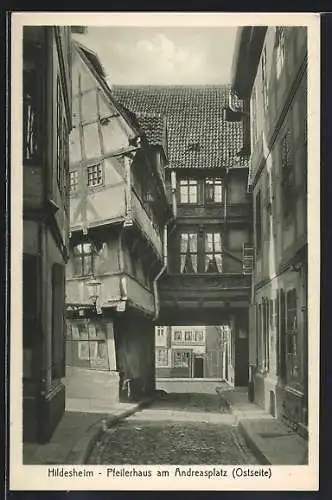 AK Hildesheim, Pfeilerhaus am Andreasplatz, Ostseite