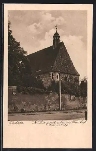 AK Oschatz, St. Georgenkirche am Friedhof