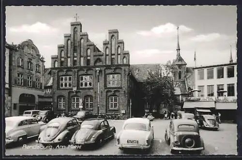 AK Rendsburg, Am Markt, VW-Käfer